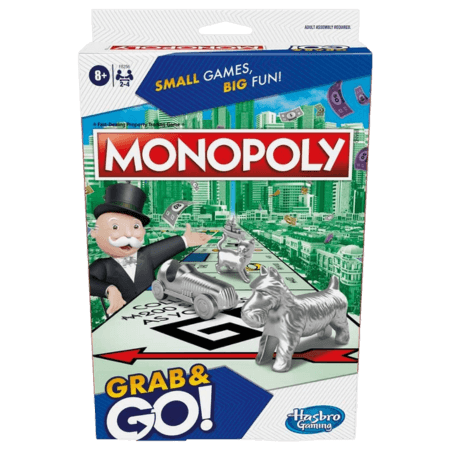 Hasbro Monopoly Grab & Go Portable Card Game