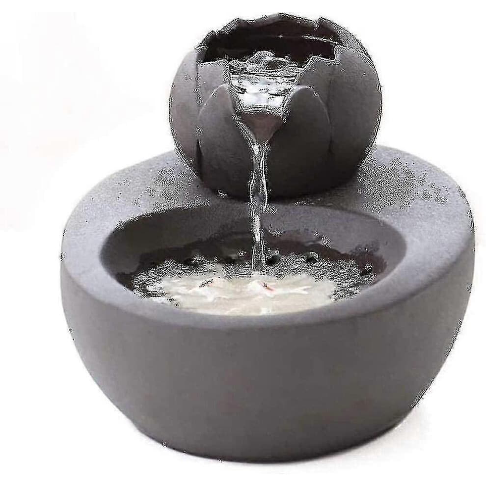 Cat Drinking Fountain, Silent Quiet Cat Water Dispenser Ceramic, Black