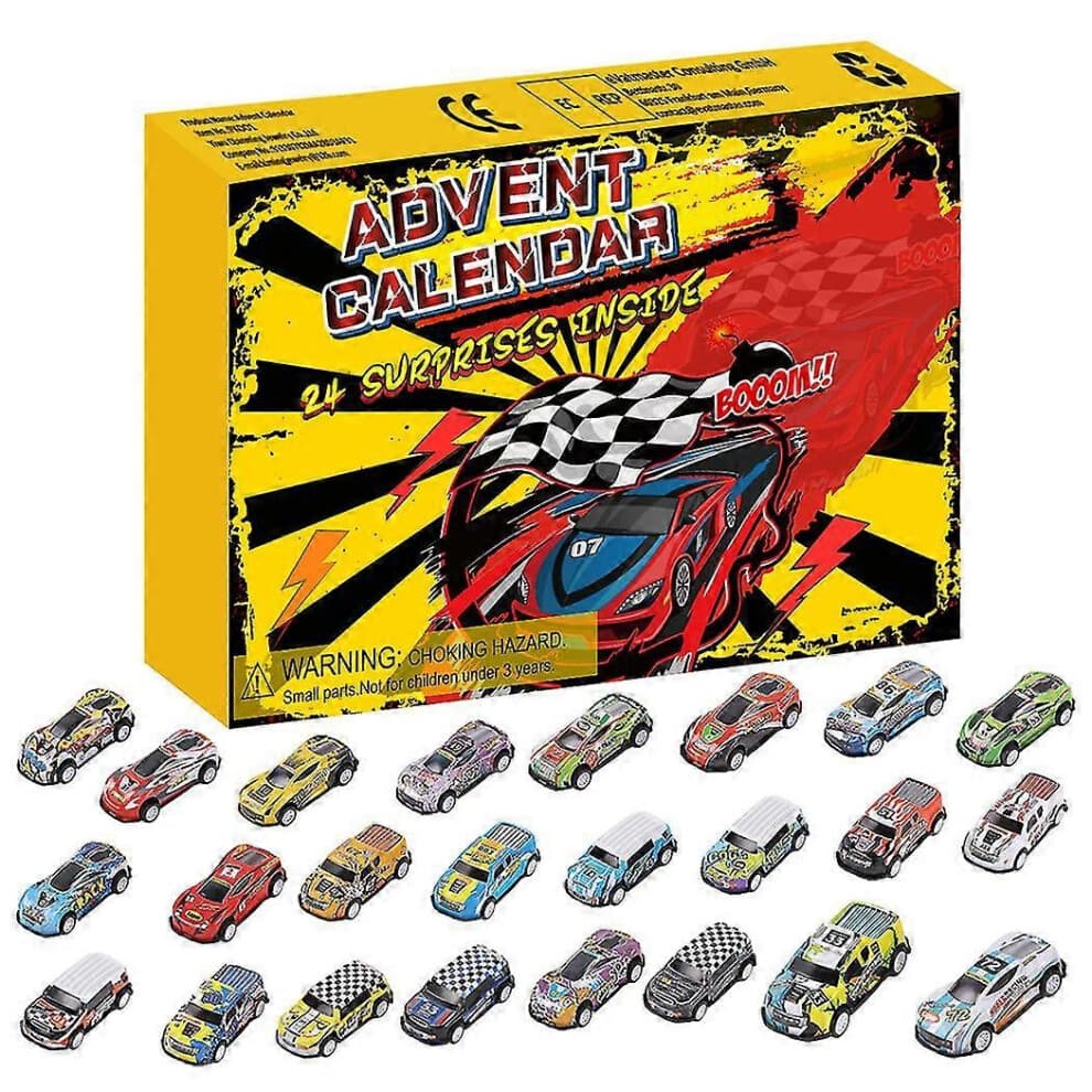 Car Countdown 24 Digital Blind Box Kids Gift Racing Christmas Advent Gift