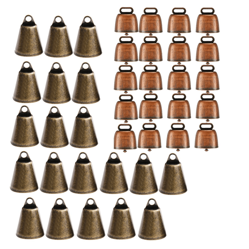 40Pcs Cow Horse Sheep Grazing Copper Bells