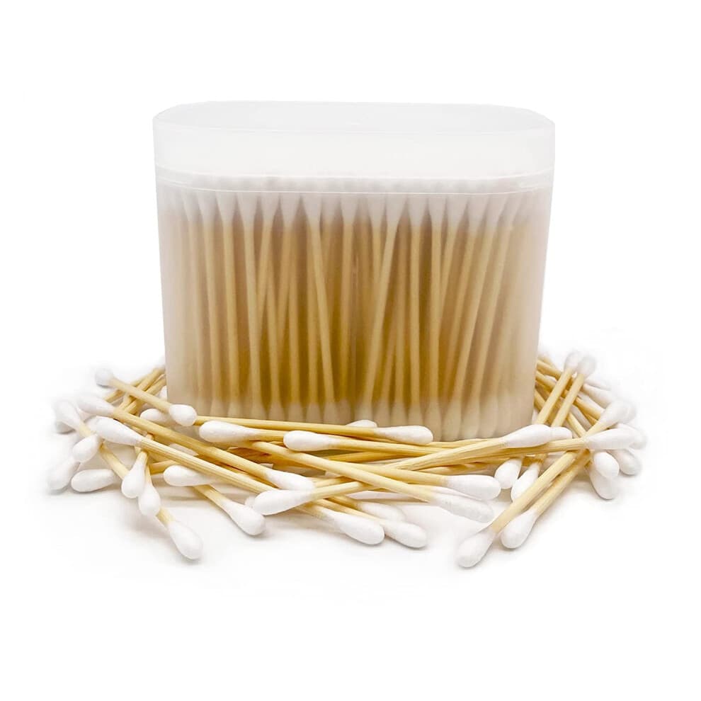 900pcs Bamboo Cotton Swabs  Biodegradable Wooden Cotton Buds