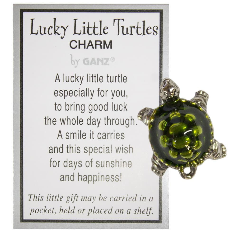 Ganz Lucky Little Turtle Charm with Story Card New Pocket Token