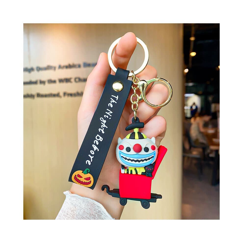 (Red Clown) Delightful Halloween Character Keychain Plush Doll For Party Gifts And Decorations