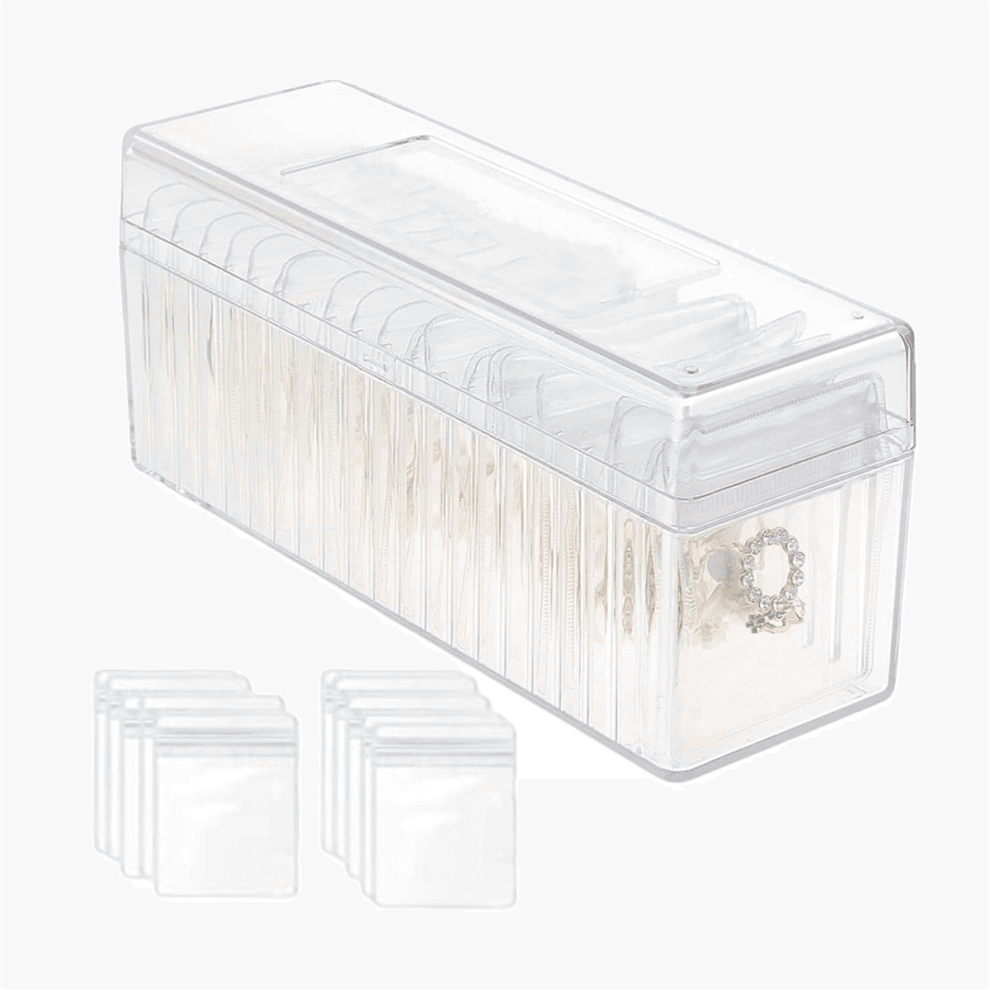 Acrylic Jewelry Box Organizer, With 20 Anti Tarnish Jewelry Bags