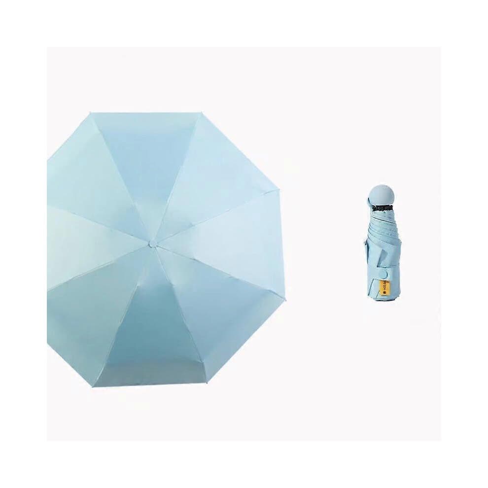 8 Bones, Small and Light Parasol, Umbrella, Uv Protection, Light Blue  96 Cm In Diameter