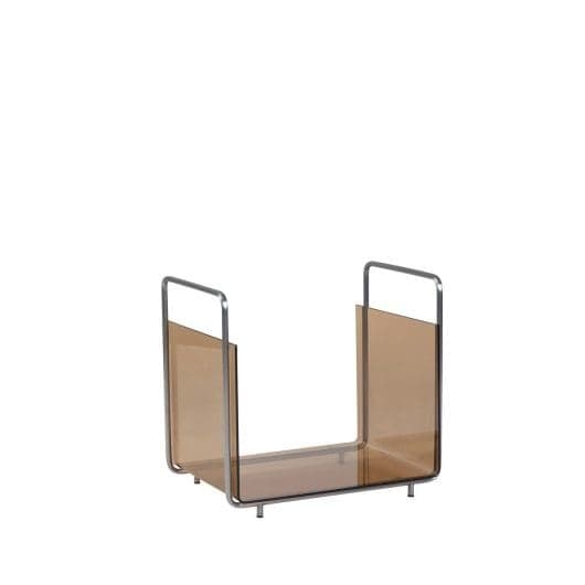 Hubsch Magazine holder metal/glass - orange/nickel