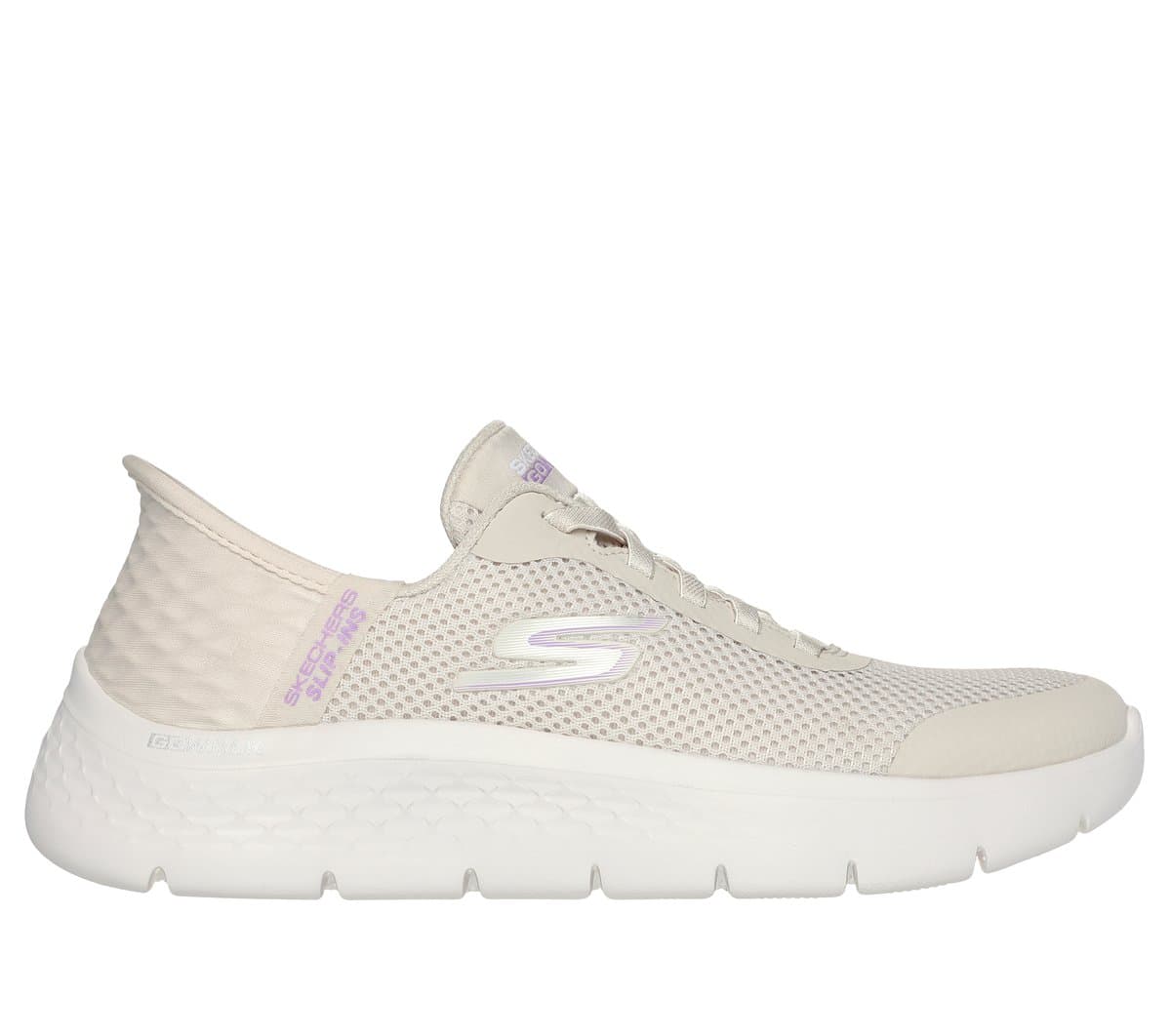 Skechers Women's Slip-ins: GO WALK Flex - Grand Entry Sneaker in Off White, Size 2, Vegan, Machine Washable