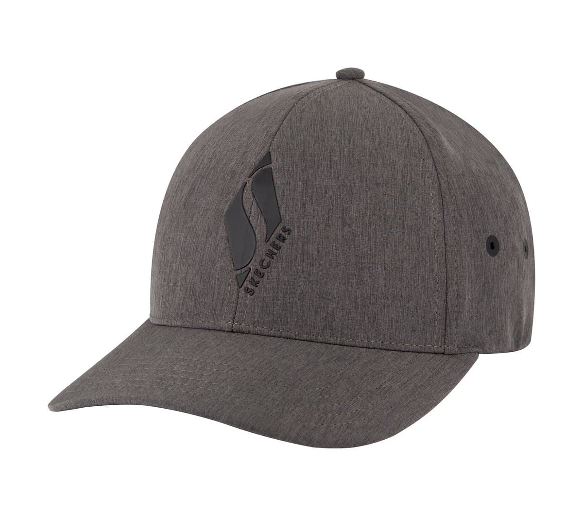 Skechers Men's Diamond S Stretch Fit Hat in Charcoal