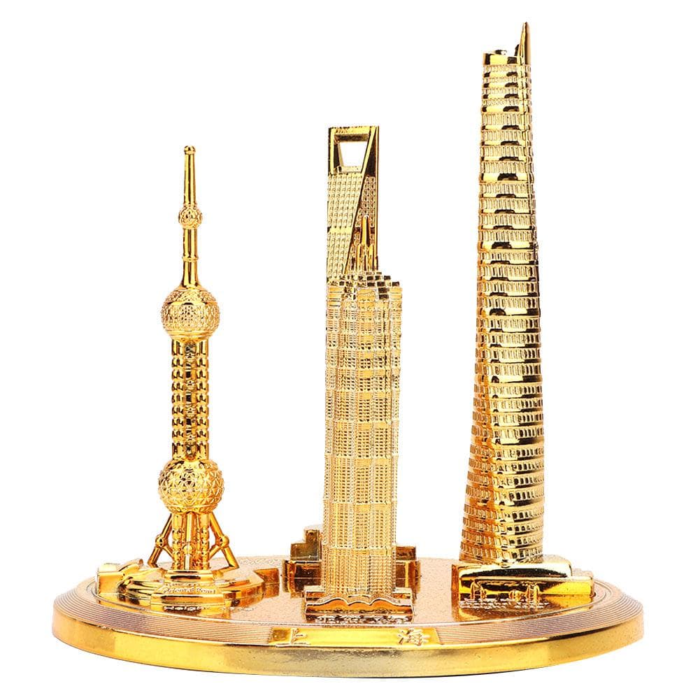 Shanghai Building Collection Model Oriental Pearl Tower Global Financial Center Souvenir(#3) gold