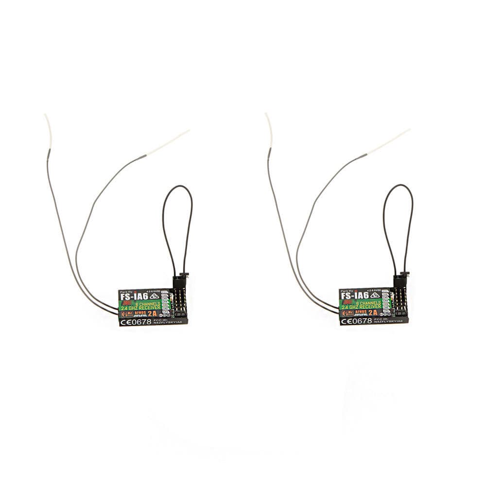 2Pcs 2.4G Flysky FS-iA6 6 Channel Remote Control Receiver w/ Double Antenna