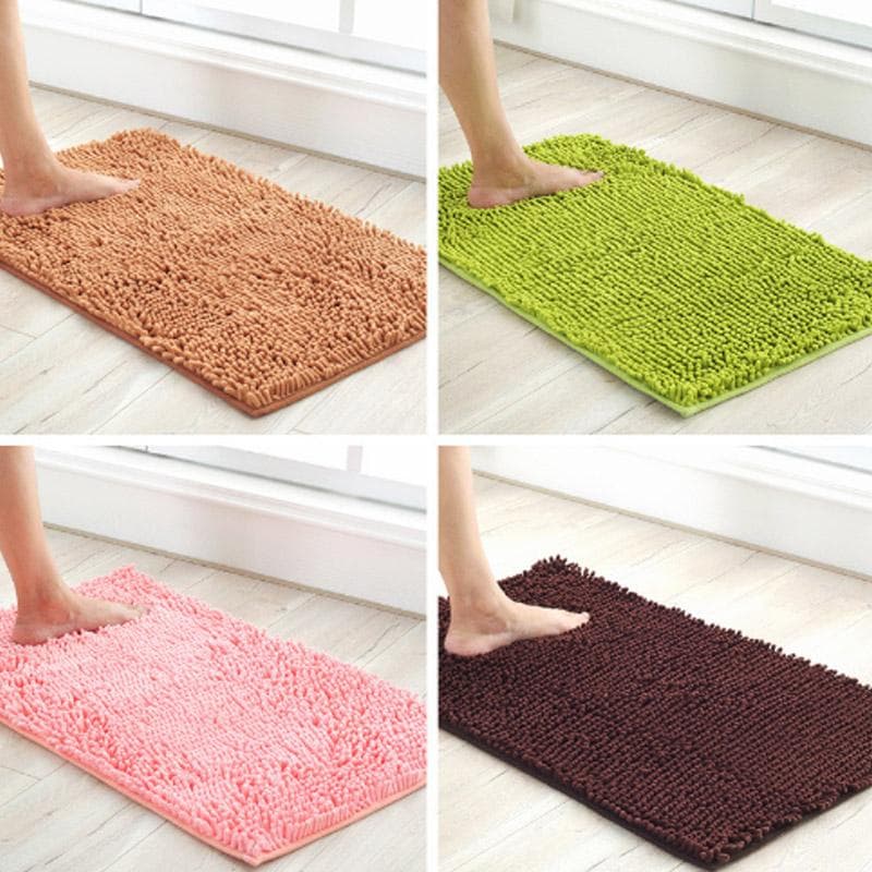Stairs Door Floor Mats Living Room Toilet Kitchen Rugs Antiskid Carpet Water Absorption Bath Mat tangerine