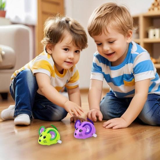 Kids Wind-up Mouse Toy Mini Cartoon Rat Clockwork Toy Toddlers Boys Girls Educational Walking Animal Toy Party Favors