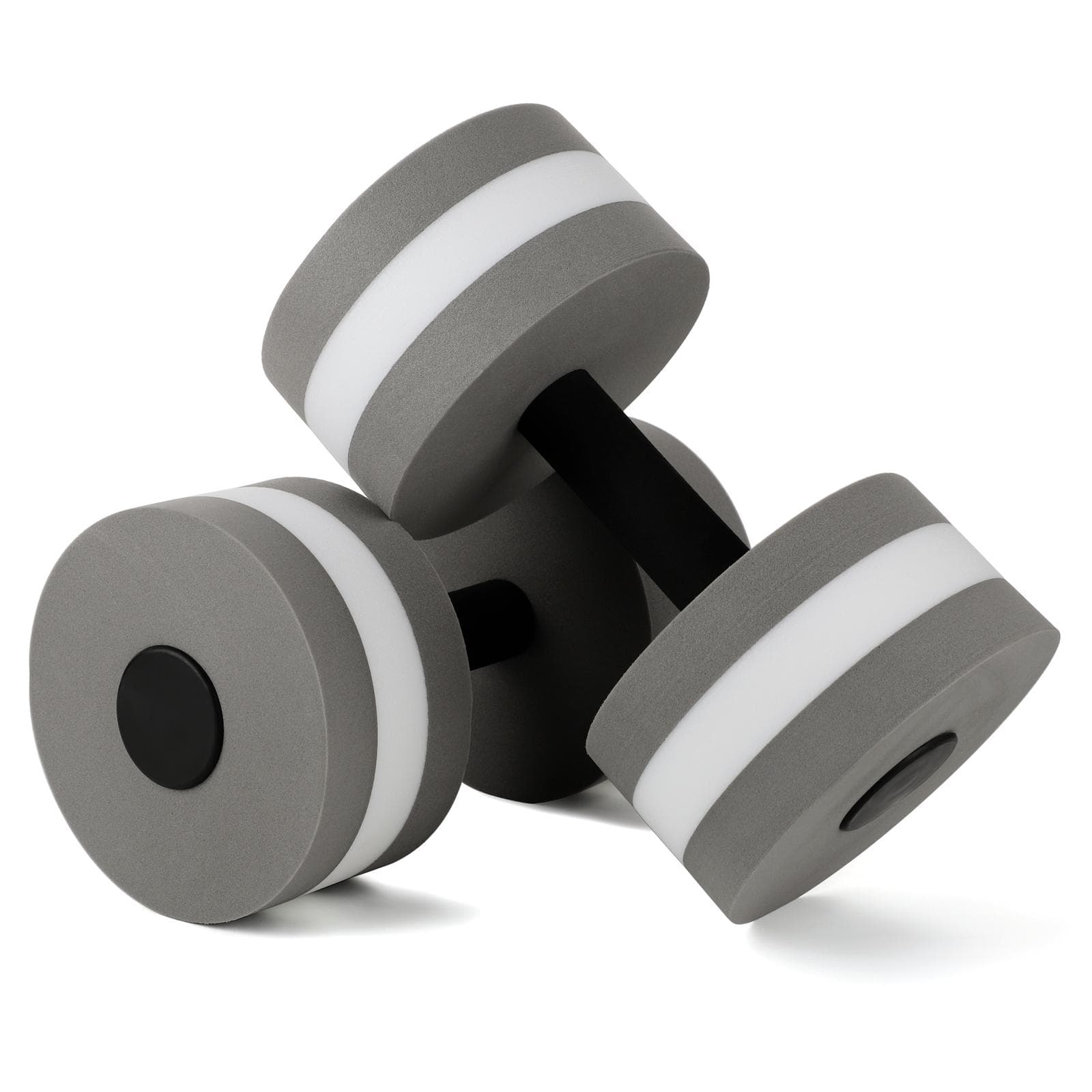 EVA Water Floating Dumbbells Yoga Sports Water Foam Dumbbells Fitness Tools gray