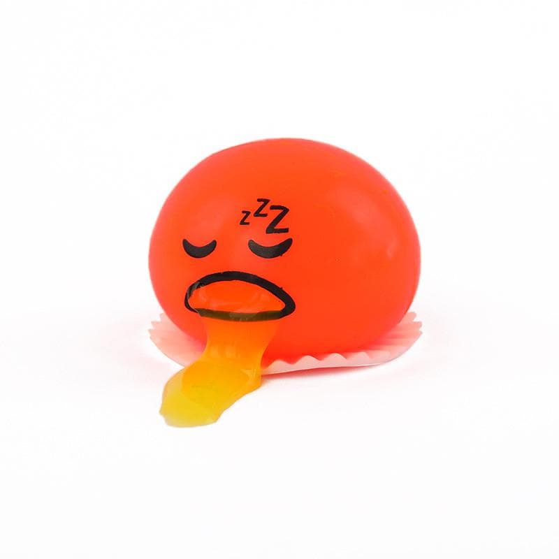 1pc Squeezed Funny Abreaction Pressure Release Egg Vomit Yolk Joke Toys Gifts yellow