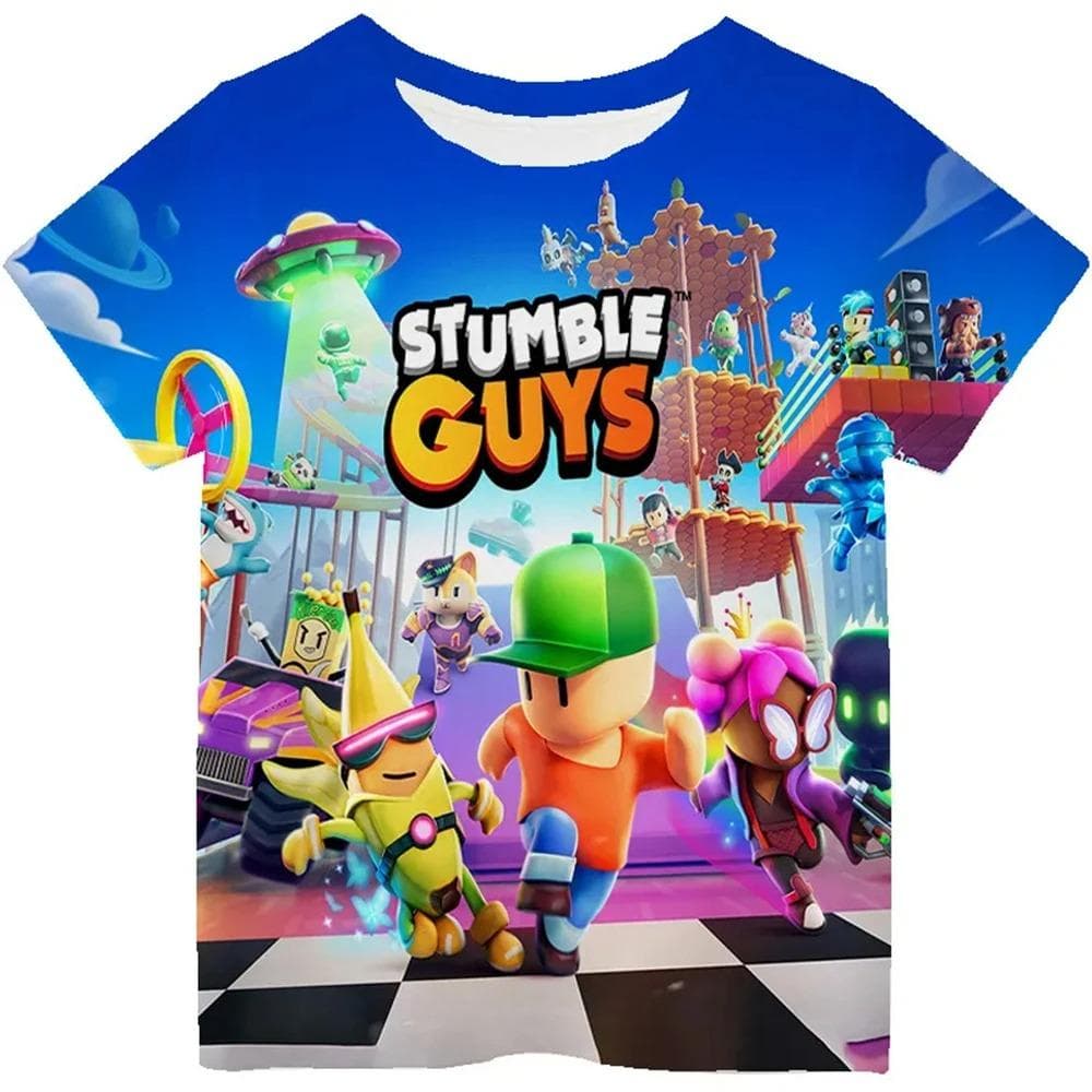 Stumble Guys Game 3D Printed Kids T Shirt Children Clothing Harajuku Cartoon Tees Casual Fun Top Clothing Girls Boys Tshirt cm