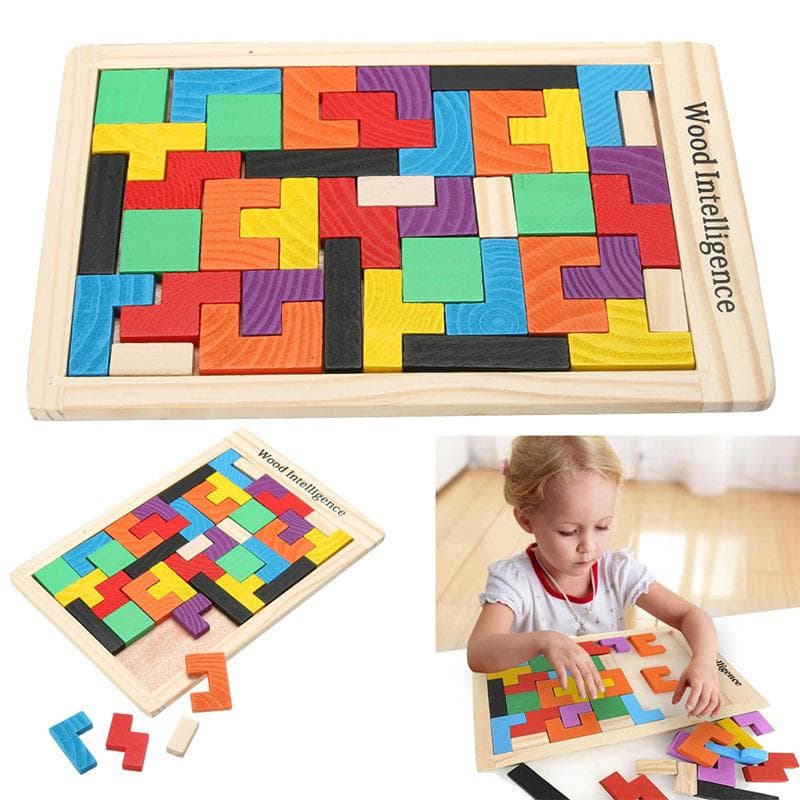 Wooden Puzzle Kid's Puzzle Jigsaw Brain Teaser Toy Educational Puzzle Toys