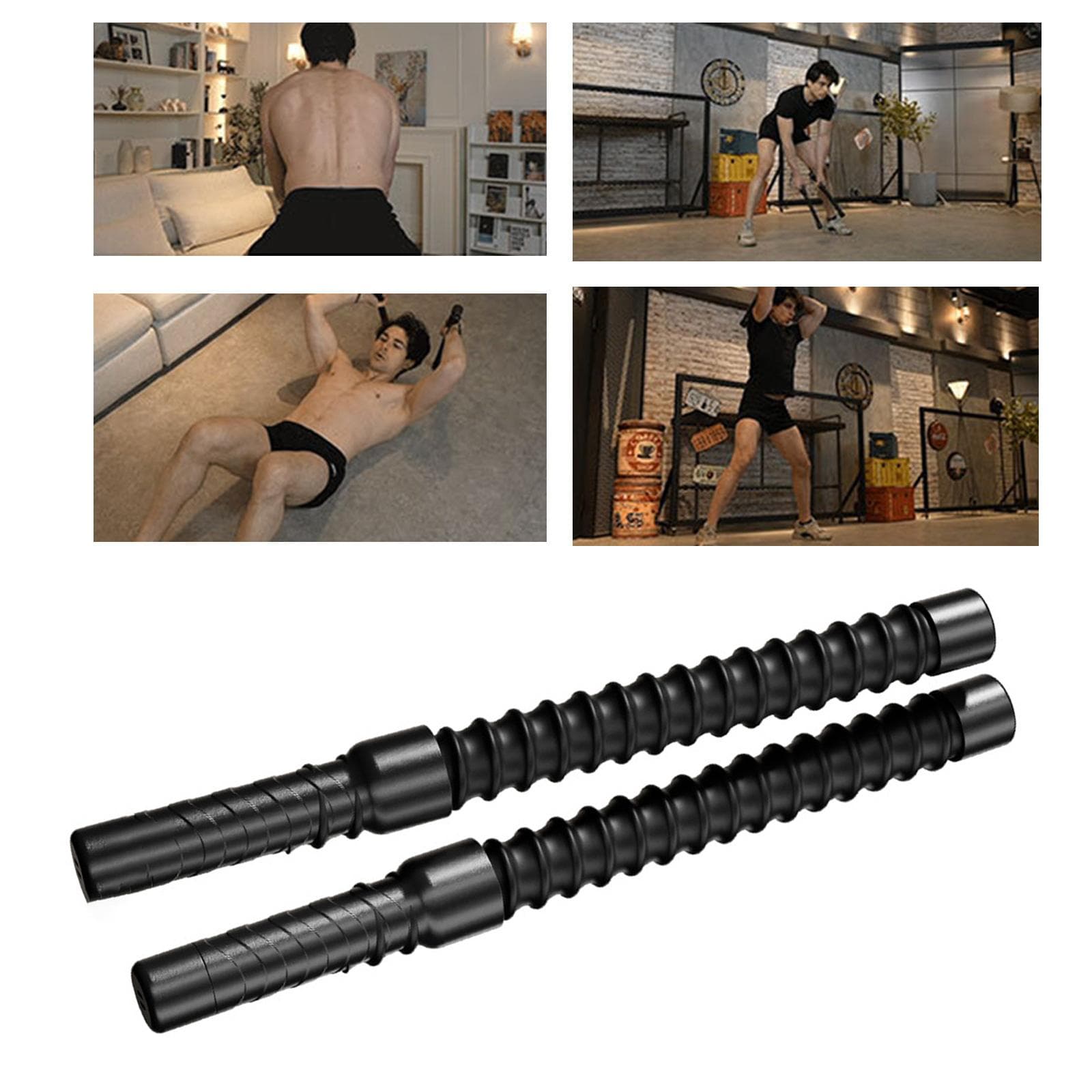 2Pcs Professional Battle Rope Rod Strength Training Tool Battle Rope Spring Rod for Gym Training Home Workout Enduring