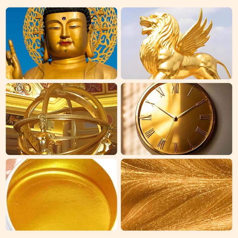 Water Based Gold Leaf Paint For Art, Painting, Handcrafts Super Bright Glitter Gold Silver Paint Water Based Gold Paint Not Fade gold