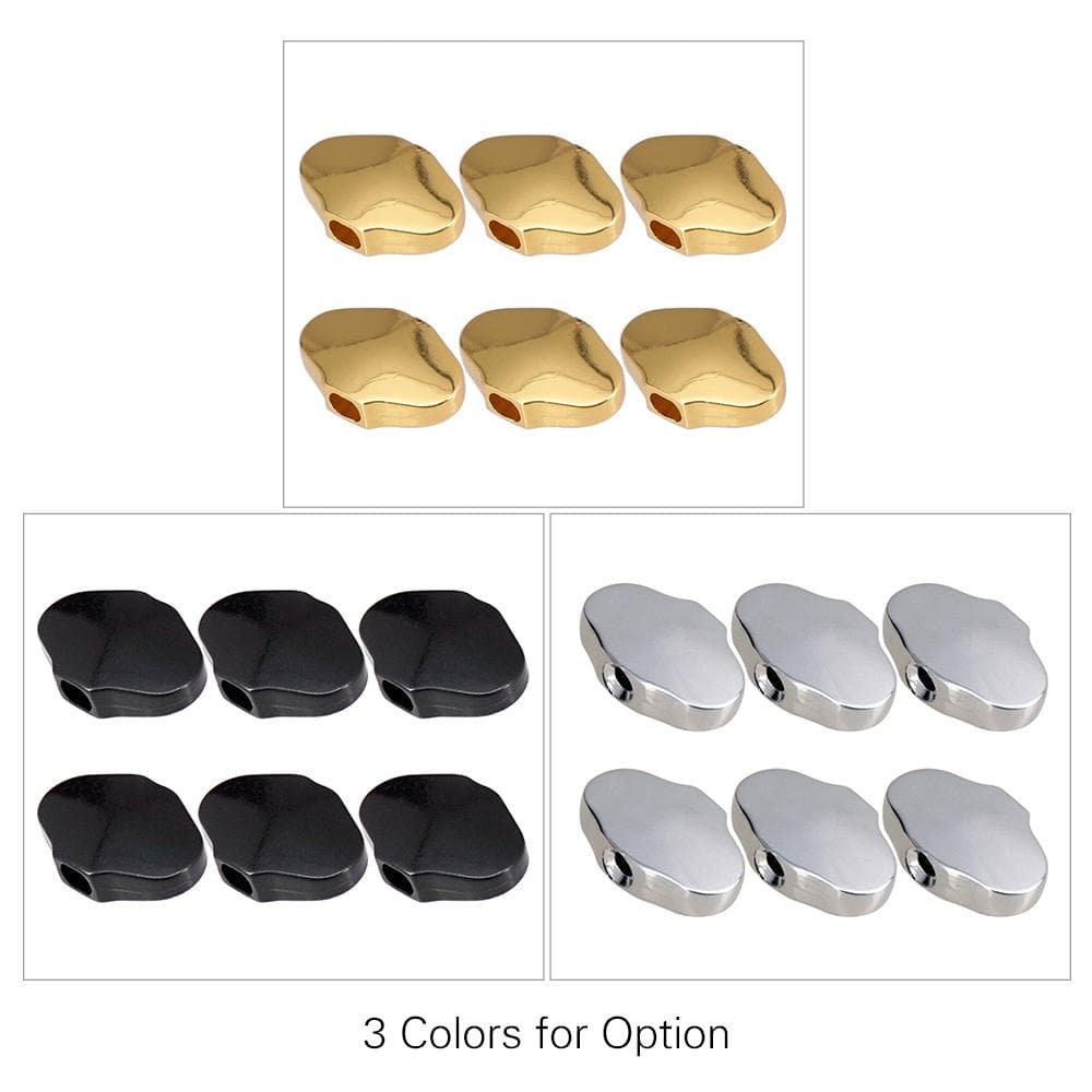 6pcs Zinc Alloy Guitar Tuning Peg Knobs Keys Tuners Machine Heads Knobs with Screw Kit for Acoustic Electric Folk Guitars silver