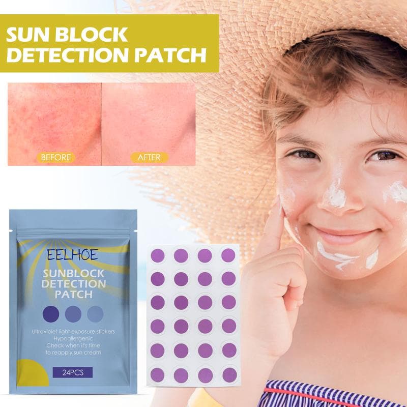 24Pcs Round Shaped Sunblock Patches Stickers Uv Detecting Sun Patch Sunburn Alert Patches For Beaches Parks Picnic And Hiking