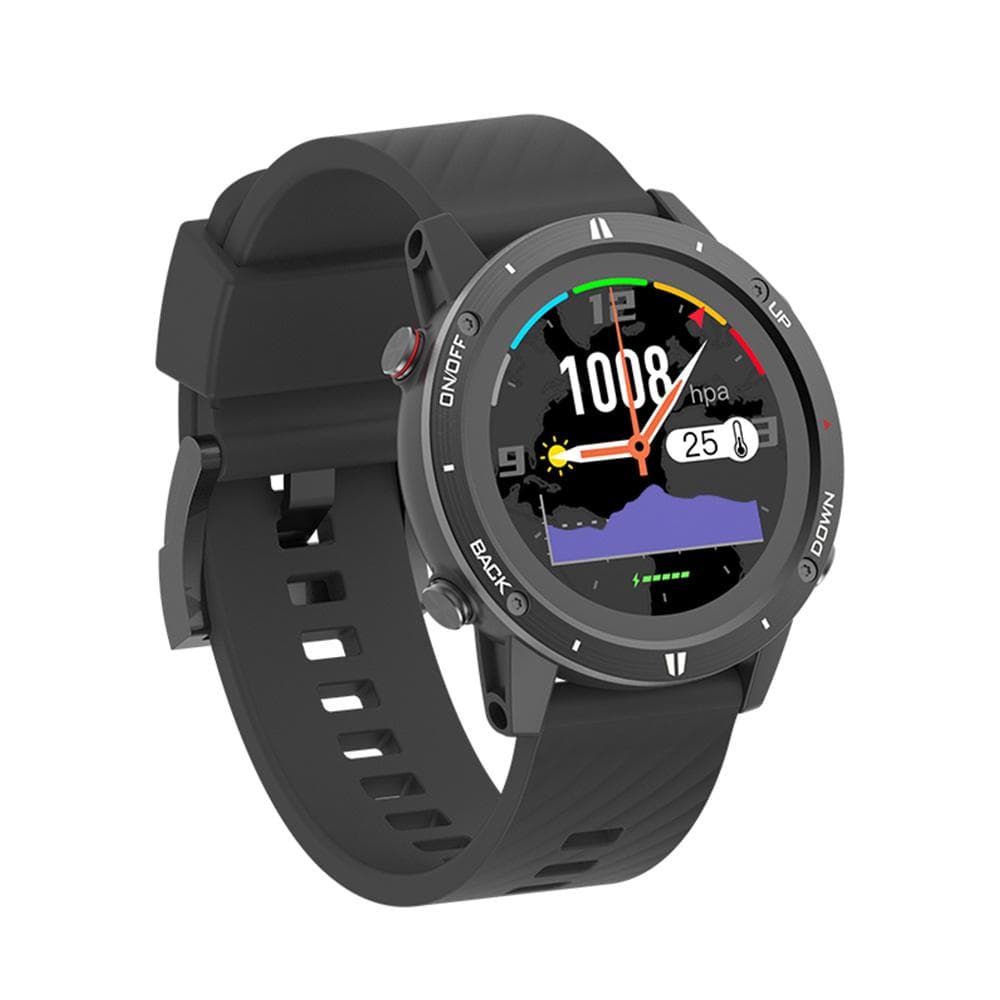 Outdoor GPS Sports Watch Fitness Tracker Wrist Watch for Running Swimming Climbing black