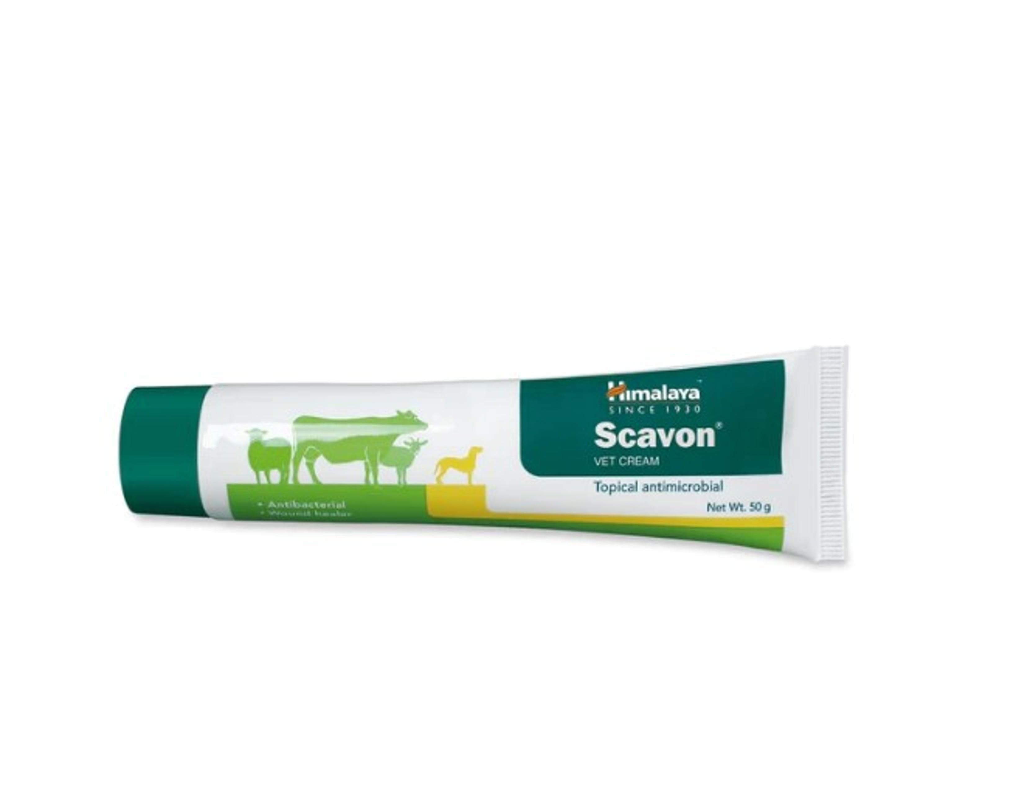 Pack of 5 X Himalaya Scavon Vet Cream - 50 gm Antibacterial, anti-fungal, fly-repellent & anti-maggot