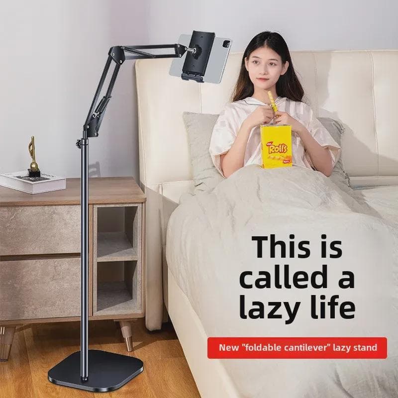 Adjustable Floor Phone and Tablet Stand for Bedside or Sofa - Perfect for Watching TV and More