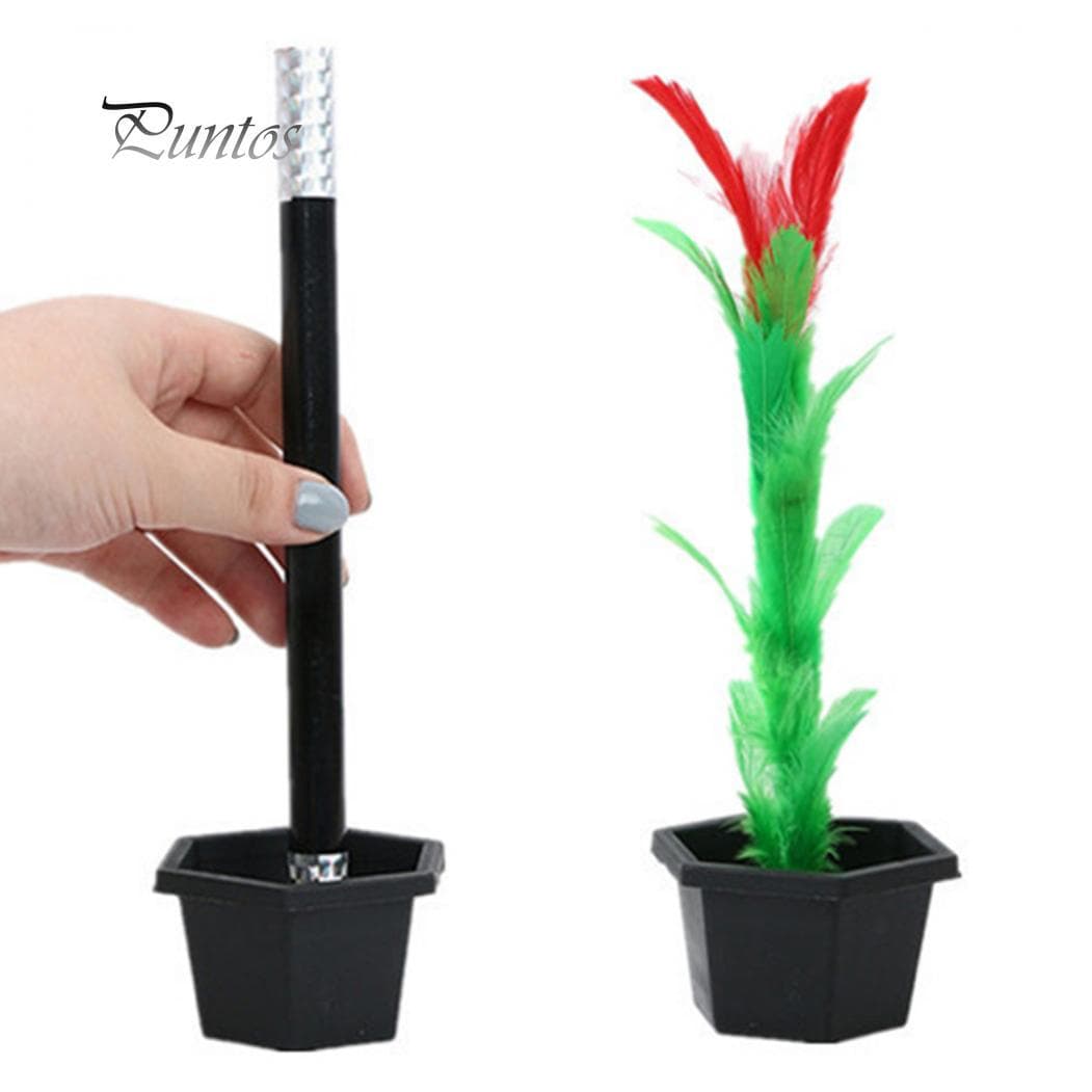 Creative Flowerpot Wand Flower Magic Trick Transformation Kids Toy Party Prop