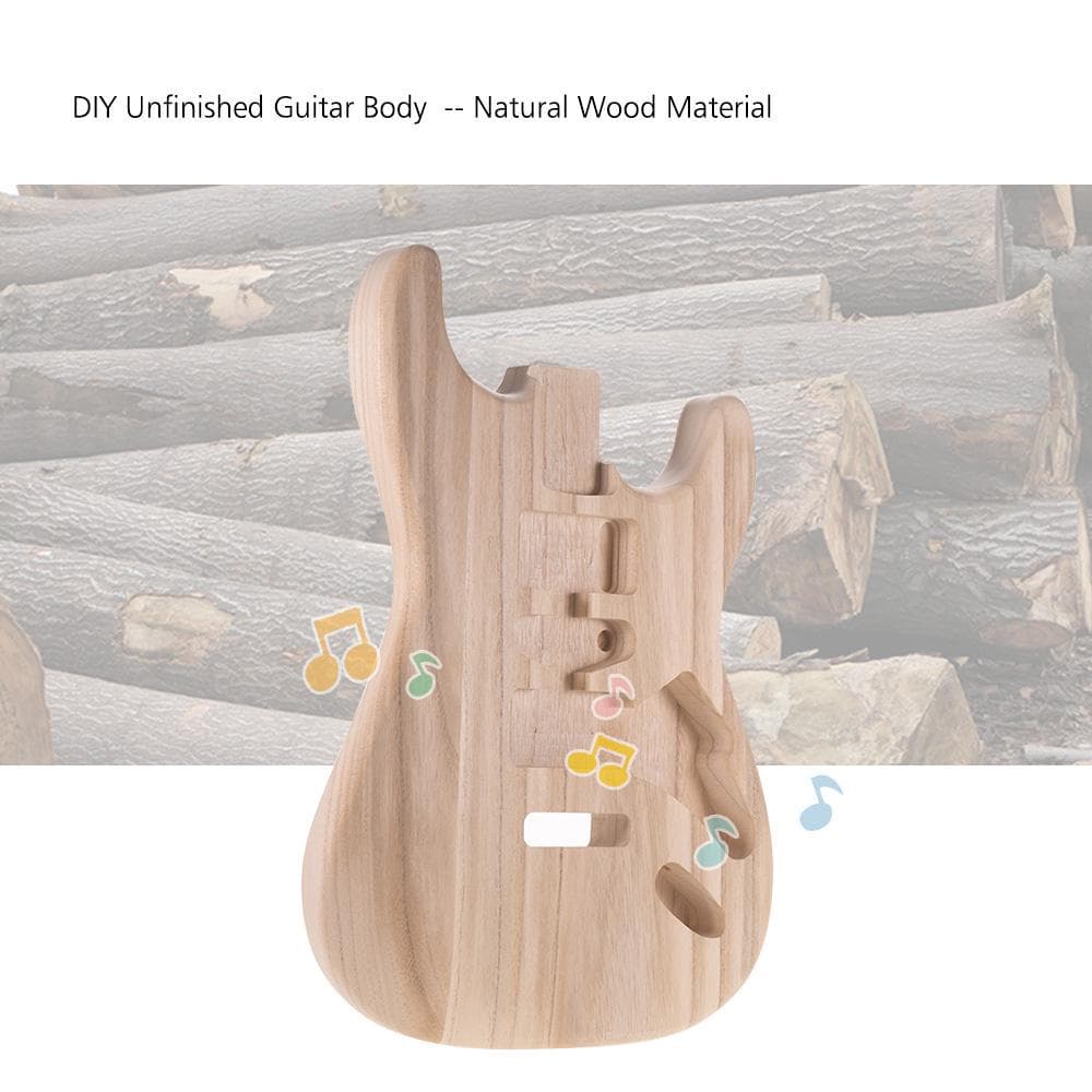 Muslady ST01-DT Unfinished Handcrafted Guitar Basswood Electric  Guitar Barrel Replacement Parts