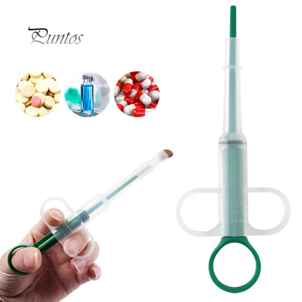 Pet Tablet Pill Gun Piller Push Dispenser Medicine Water blue