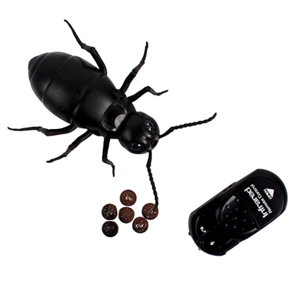 Infrared RC Remote Control Black Ant Animal Trick Terrifying Mischief Toy