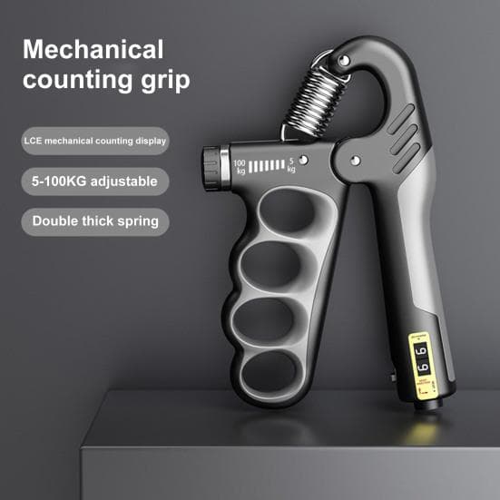 Grip Strength Trainer 5-100KG Adjustable Mechanical Countable Men Women Forearm Exerciser Hand Grip Power Strengthener Developer Fitness Equipment red