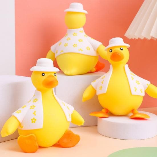 Eco-friendly Pinch Toys Lovely Squeeze Fidget Toy Squeezing Duck Doll Decompression Birthday Gift