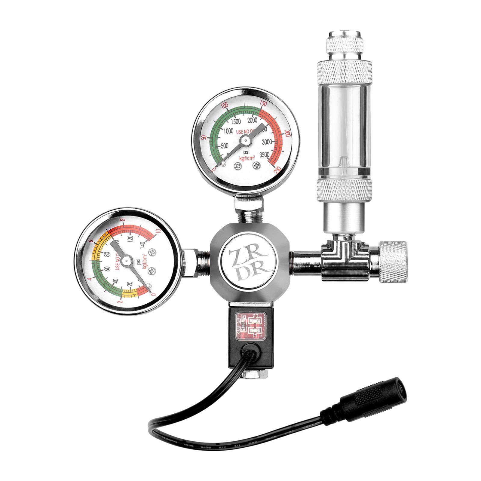 Aquarium CO2 Regulator Waterproof Carbon Dioxide Regulator with Big Gauges Bubble Counter Solenoid multicolour