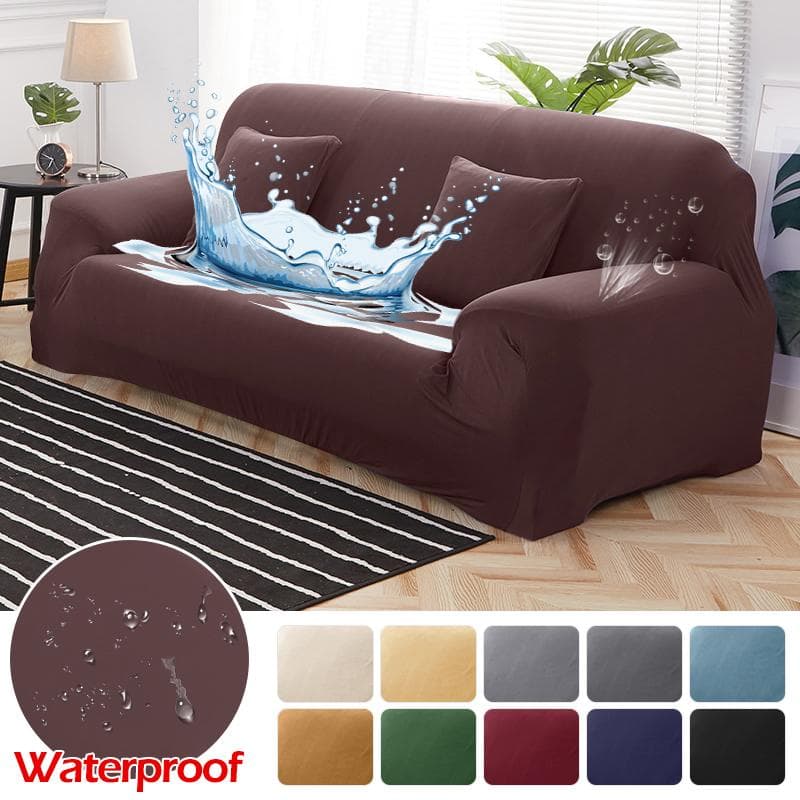 1 /2 /3 /4 Seater High Grade Waterproof Stretch Sofa Cover For Living Room Sectional Couch Slipcover Elastic Furniture Protector silver