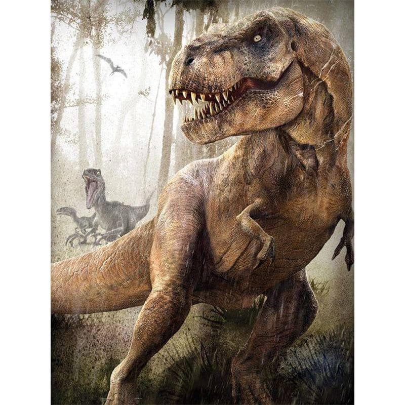 Diamond Painting Large Forest Dinosaur Cross Stitch Full Round Mosaic Rhinestone Embroidery
