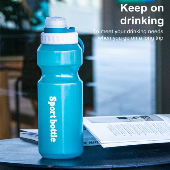 750ML Sport Water Bottle BPA-Free Large Capacity Portable Cycling Water Bottle for Outdoor Running Fitness grey