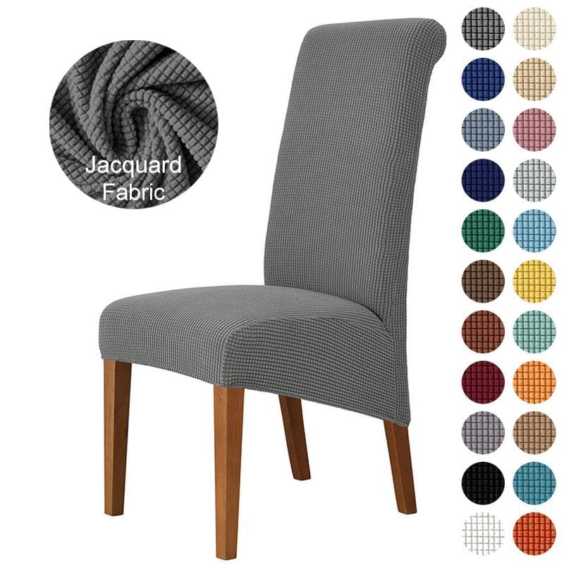 High Back &Universal High Elasticity Chair Cover Jacquard M Xl Size Chair Covers Dining Room Kitchen Office Home Corn Flannel