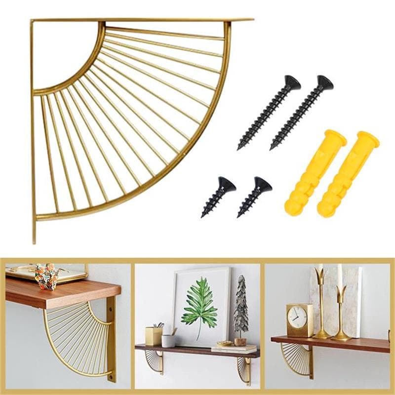 Simple Wall-mounted Shelves L Bracket Metal Shelves Partition Iron Z Bracket A Word Plate Bracket gold