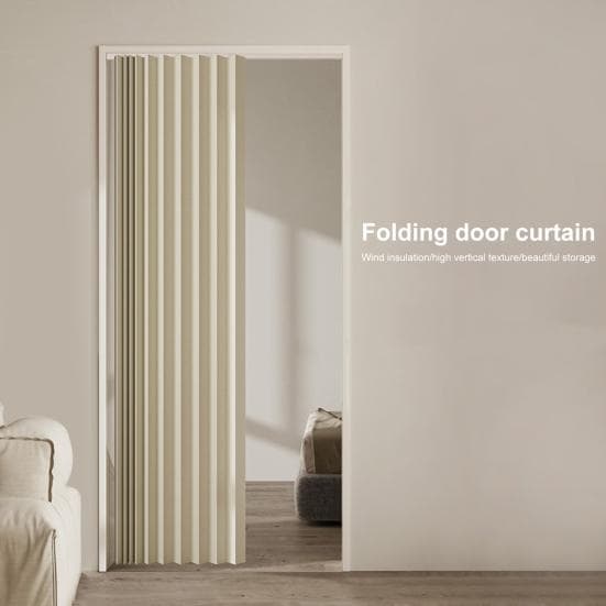 Magnetic Door Curtain Punch-free Folding Windproof Pleated Privacy Protection Invisible Thicken Bedroom Room Living Room Doorway Curtain suitable for