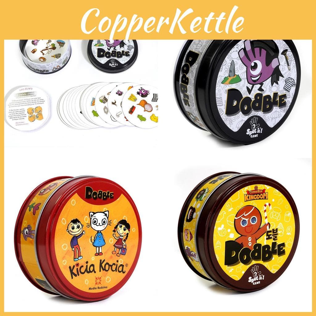 Παιχνίδι Καρτών Αντιστοίχισης Dobble Με Μεταλλικό Κουτί Για Οικογενειακές