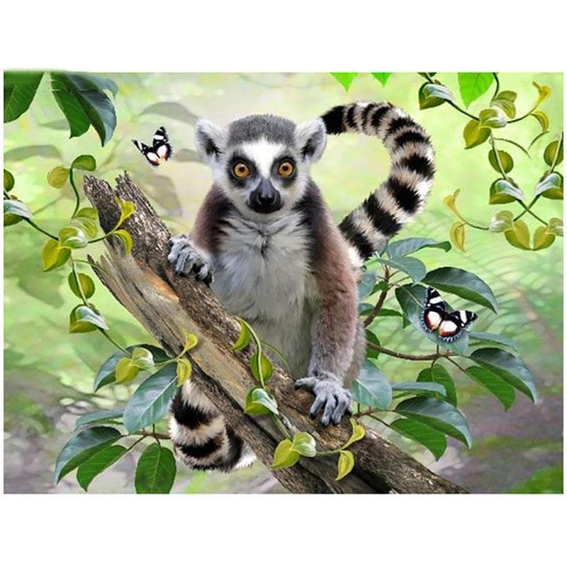 5D Diamond Embroidery The Lemur Painting Canvas Home Decoration Full Drill Cross Stitch
