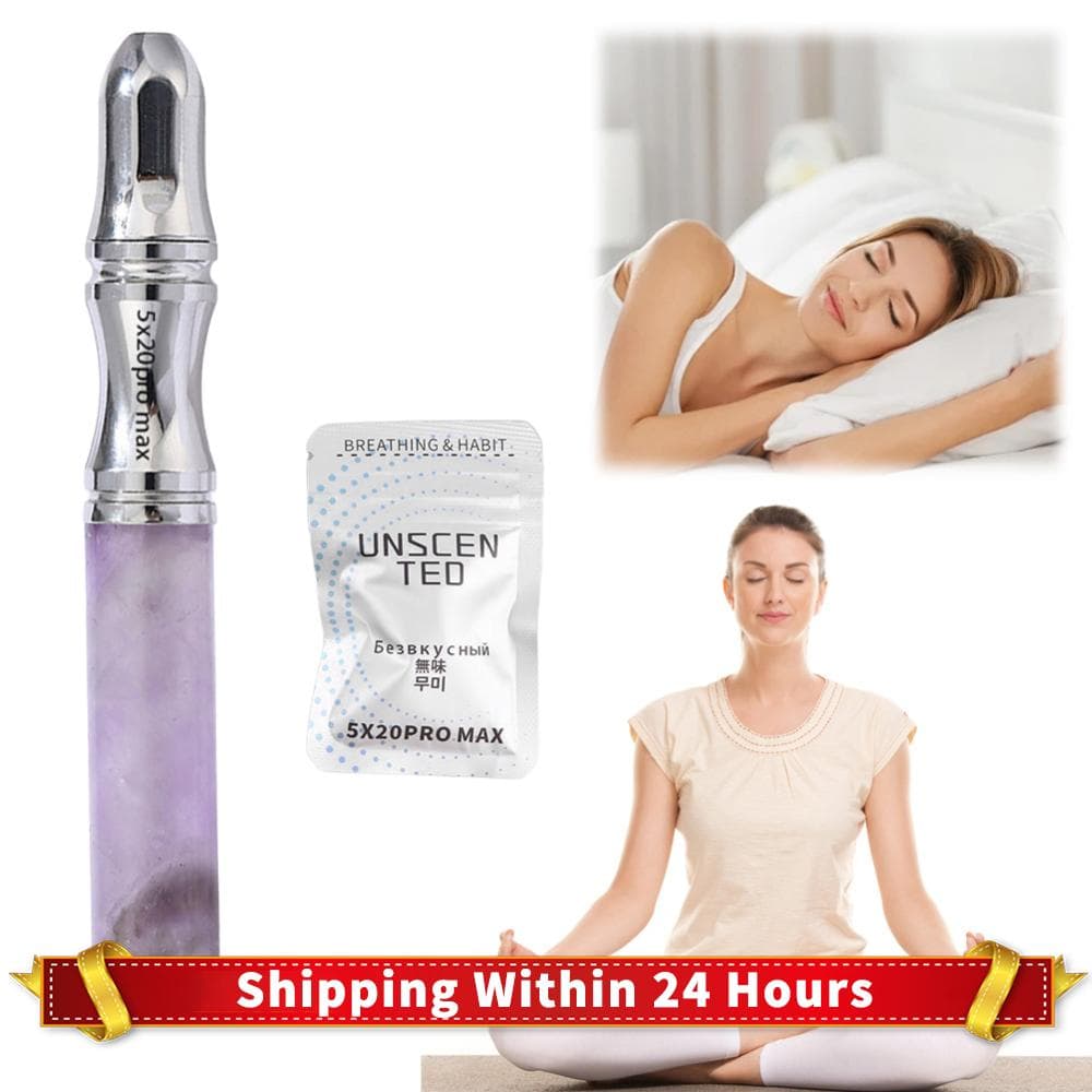 Quit Smoking Stick Stress Anxiety Relief Air Inhaler Mindfulness Breathing Tool for Adults brown