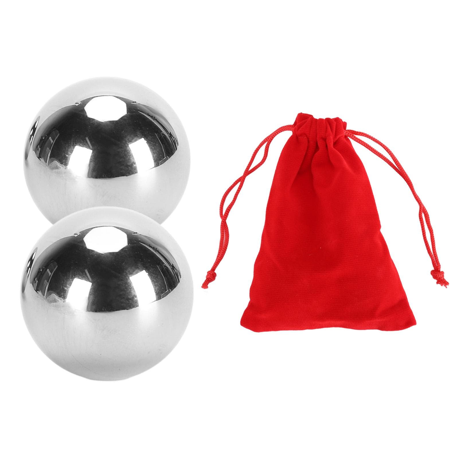 1 Pair Baoding Balls 3.5cm Diameter Stainless Steel Hand Balls for Strength Flexibility Training
