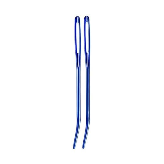 Large Eye Darning Needles Useful Easy Threading Hand Sew Wool Sweater Sewing Knitting Crocheting Blunt blue