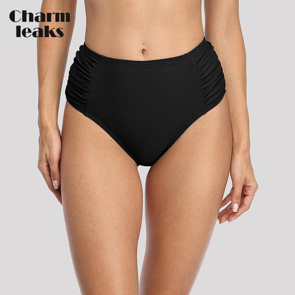 Charmleaks Swimming Bottom Ladies Women Bikini Bottom Lace Patchwork Swimwear Briefs High Waist cm blue