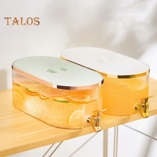 5.3L Fridge Cold Kettle Large Capacity with Faucet Heat And Cold Resistant Leakproof Food Grade Easy Clean Juice Jug for Home light green
