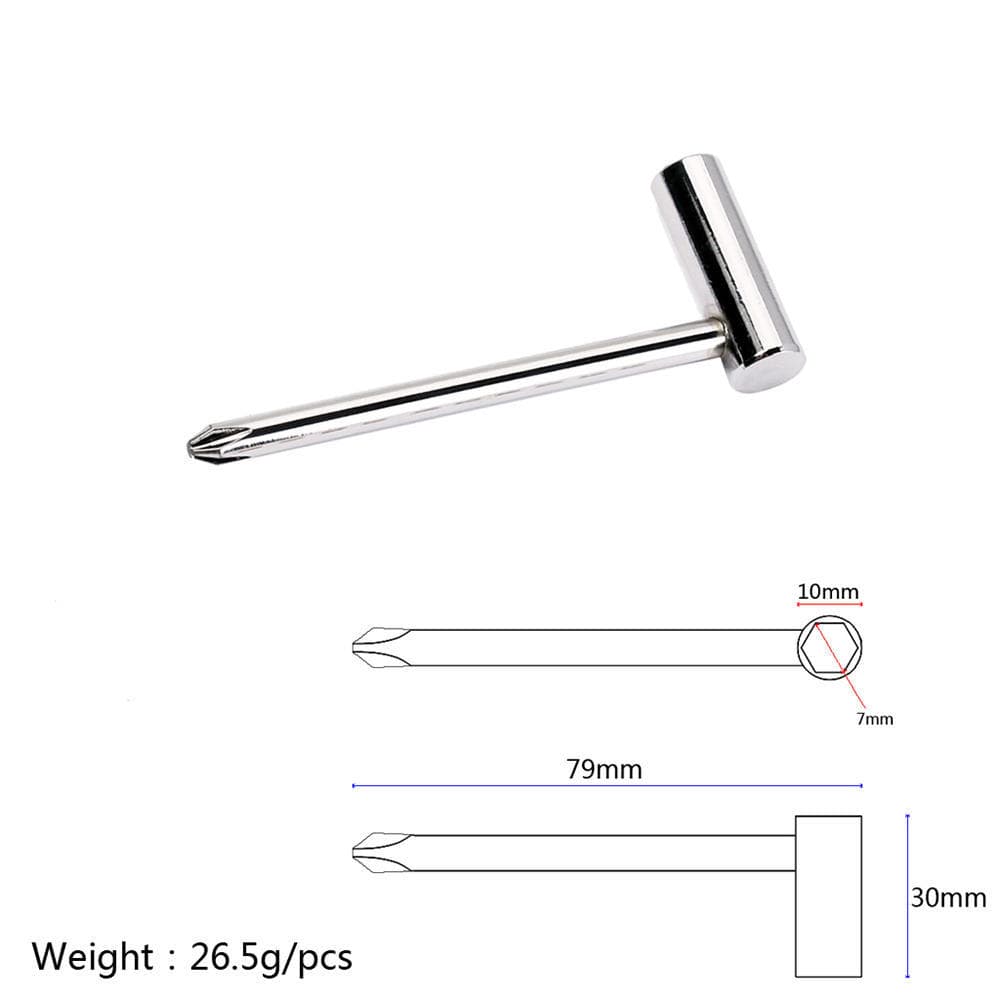 Guitar Truss Rod Wrench with 7mm Nut Driver 1/4  6.35mm Cross Screwdriver for Taylor Guitar Steel