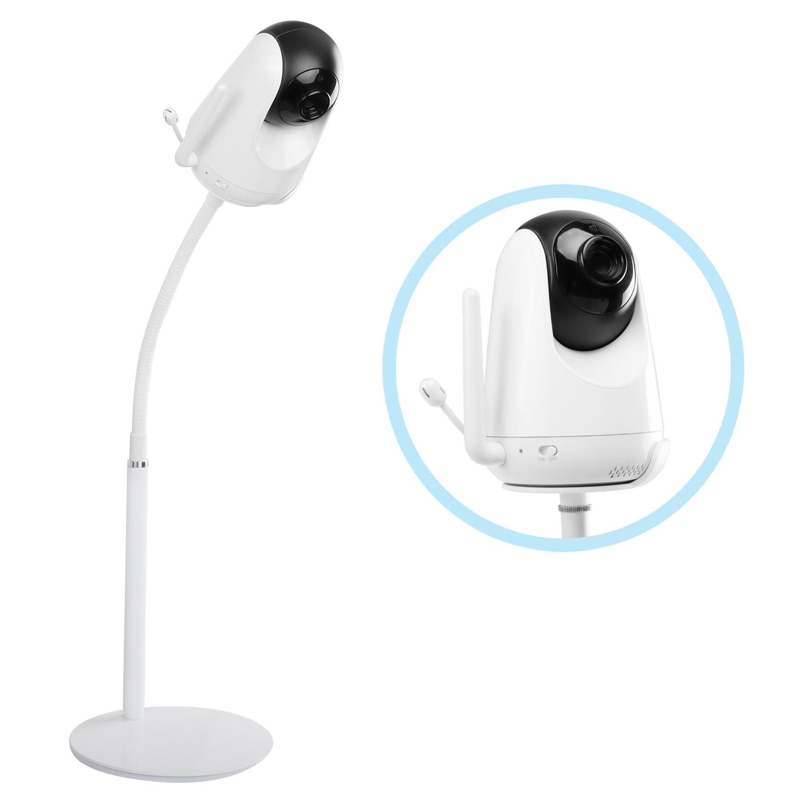 Baby Monitor Mount Baby Camera Holder Baby Camera Stand for Crib Nursery Compatible with VAVA Baby Monitor 720P white