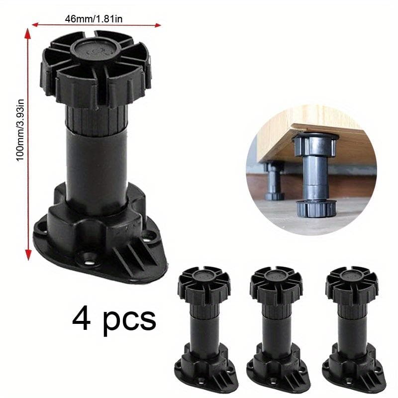 4pcs Adjustable Cabinet Legs Levelers - Premium Heavy Duty Cabinet Levelers and Kitchen Toe Kick Capacity per Leg